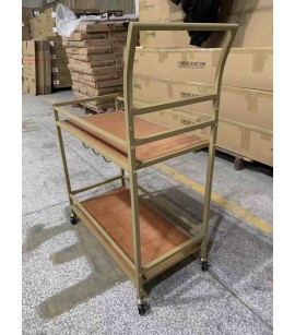 Bar Serving Cart on Wheels with Wine Racks and Glass Holders. 223units. EXW Los Angeles